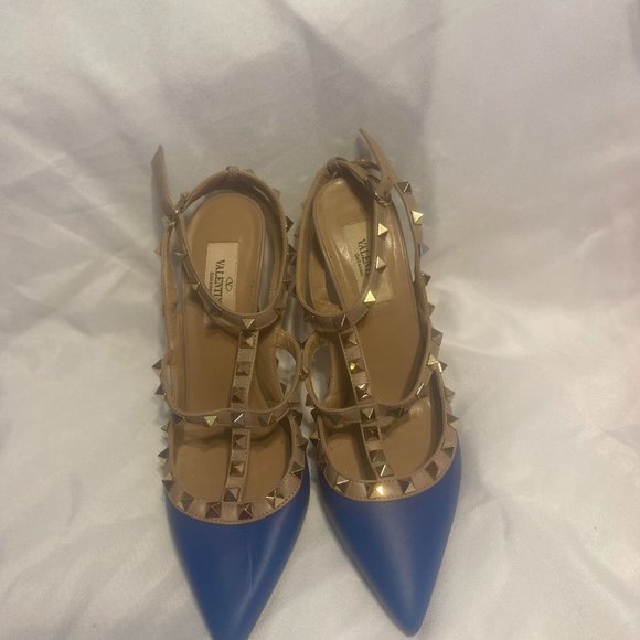 Blue 7 1/2  Valentino    pump - Picture 5 of 9